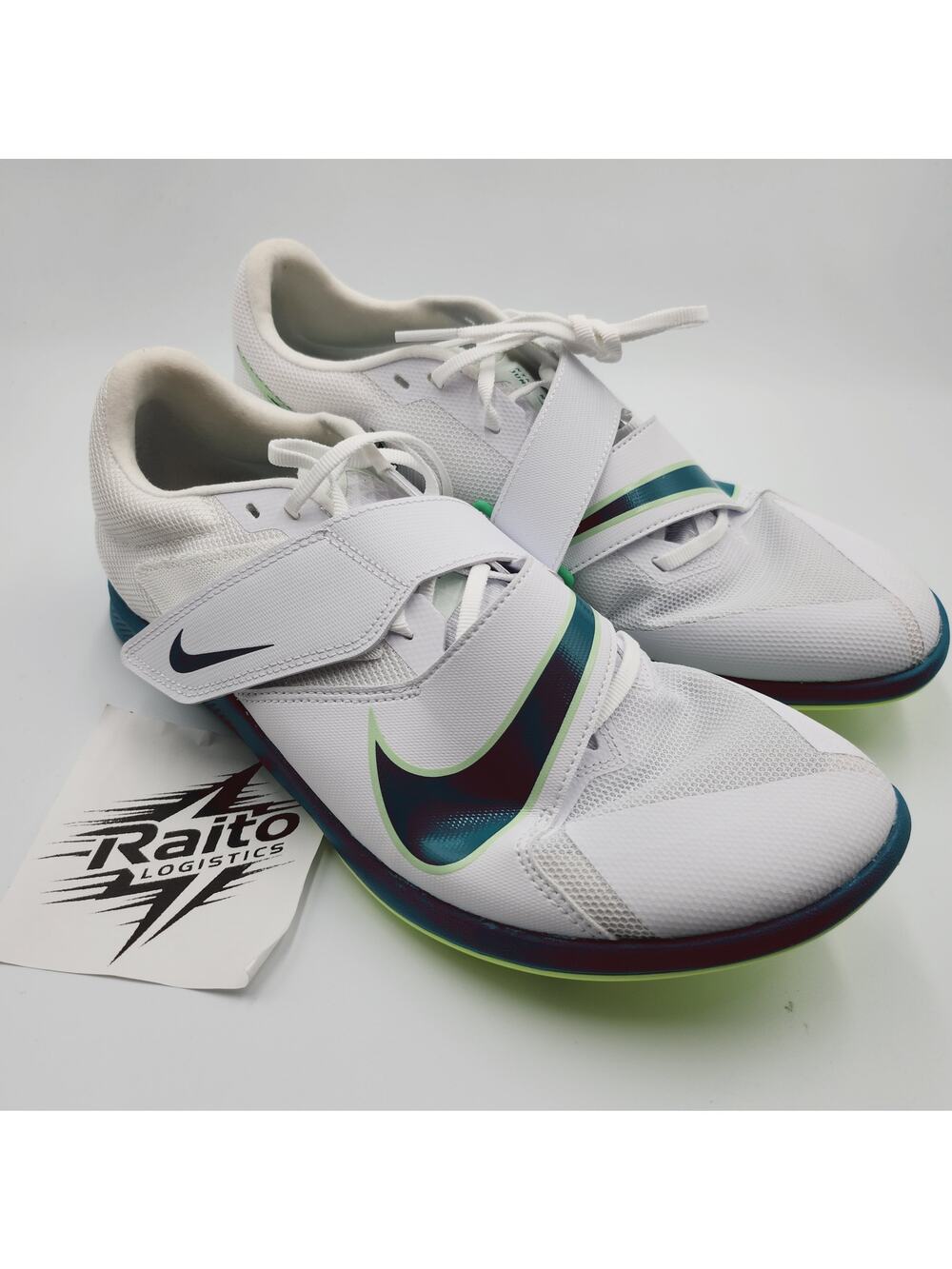 Mens Size 9.5 Nike Track Field Shoes Zoom Rival Jump White Teal DR2756-100